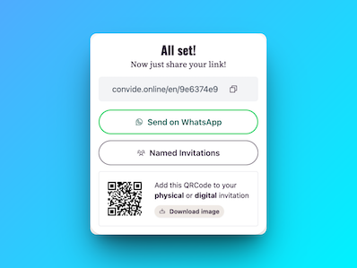 Example of your digital online invitation details
